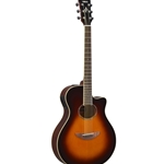 Yamaha APX600 OVSThinline body, spruce top, nato back and sides, die-cast chrome tuners, System65 piezo andpreamp with tuner; Old Violin Sunburst